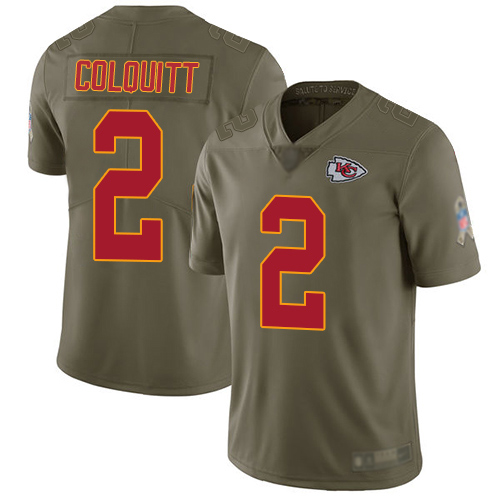 Men Kansas City Chiefs #2 Colquitt Dustin Limited Olive 2017 Salute to Service Football Nike NFL Jersey->kansas city chiefs->NFL Jersey